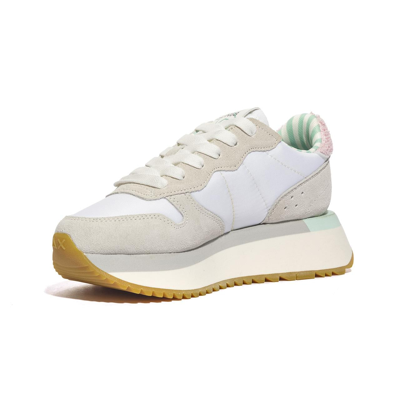 Sneakers Sun68  BIG STARGIRL SPONGE  LOGO Bianche Z34215BIANCO SUN 68