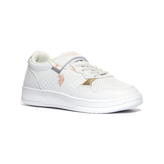U.S. POLO ASSN. DENNY001 WHI GOL Sneakers Bambina 