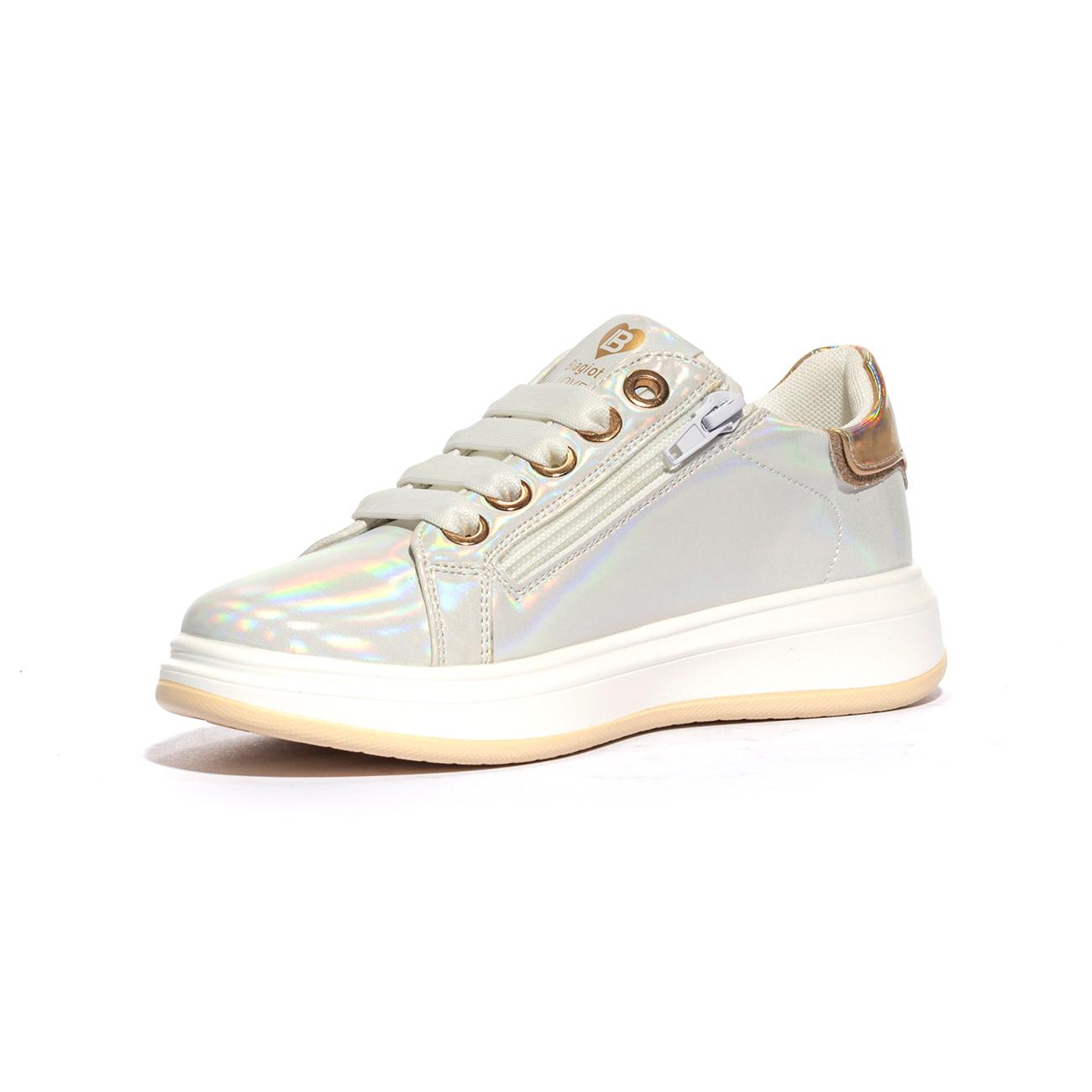 LAURA BIAGIOTTI 8941 WHITE GOLD Sneakers Bambina 
