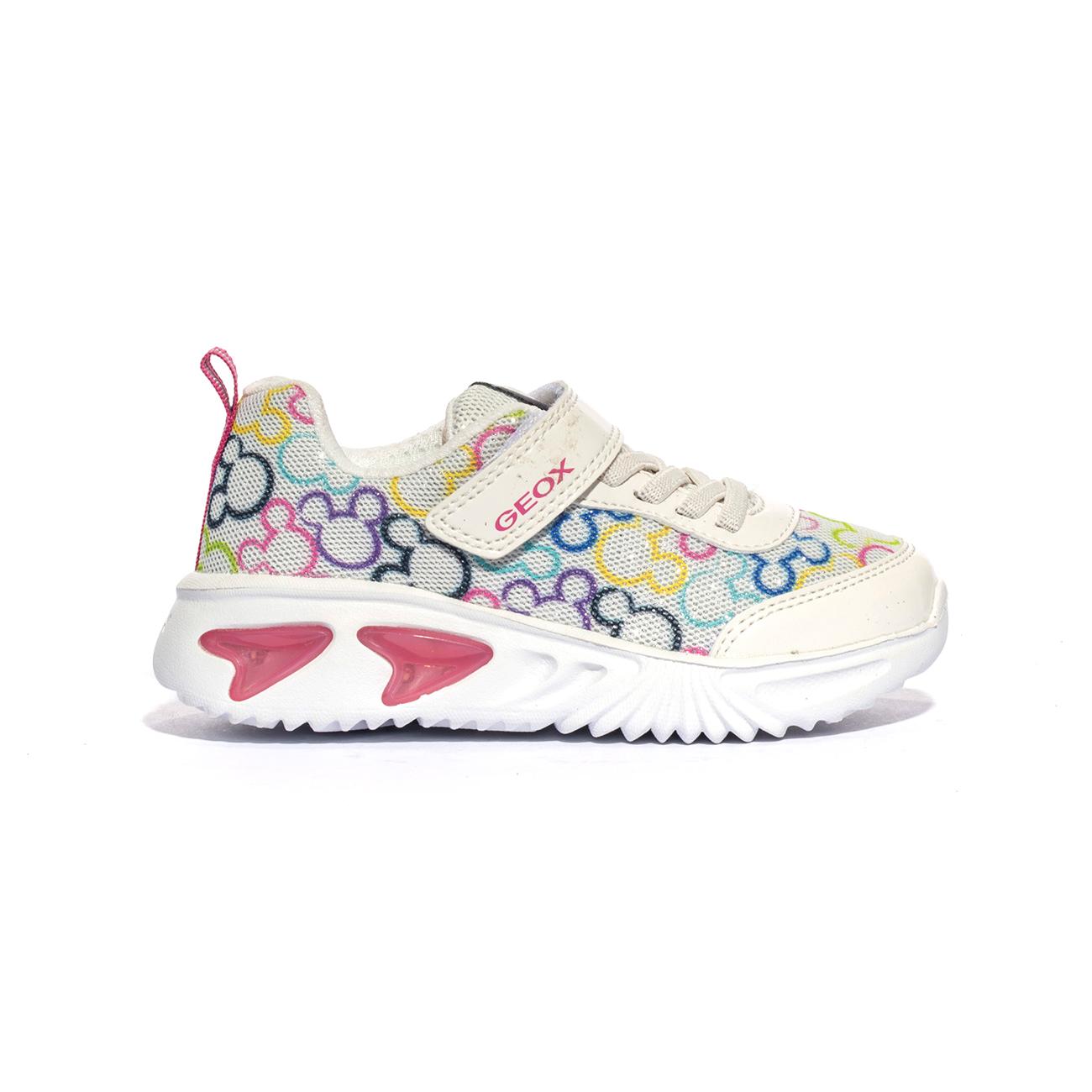 GEOX J45E9D 09LHH WHITE MULTICOLOR C0653 Sneakers Bambino 
