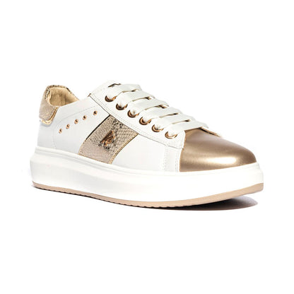 Sneakers Keys K7606 Bianche Oro K7606WHITE GOLD KEYS
