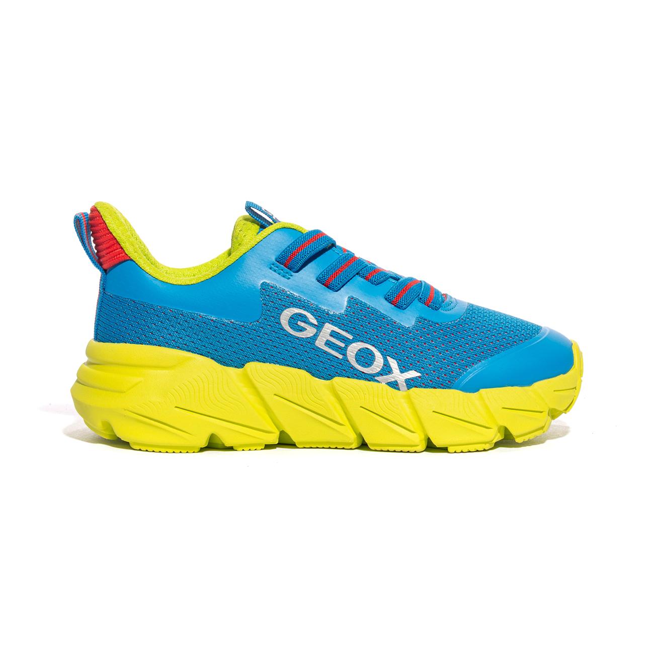 GEOX J46N1A ROYAL LIME C4344 Sneakers Bambino 