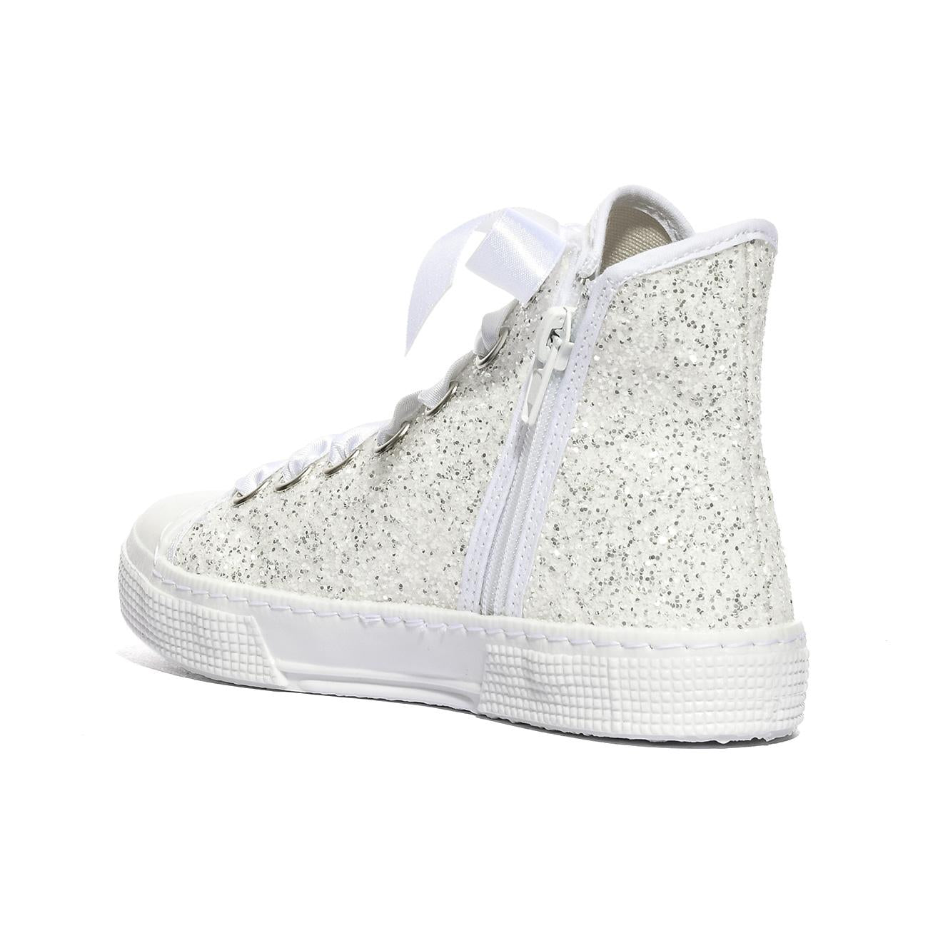 DXO C88 GLITTER BIANCO Sneakers Bambina 