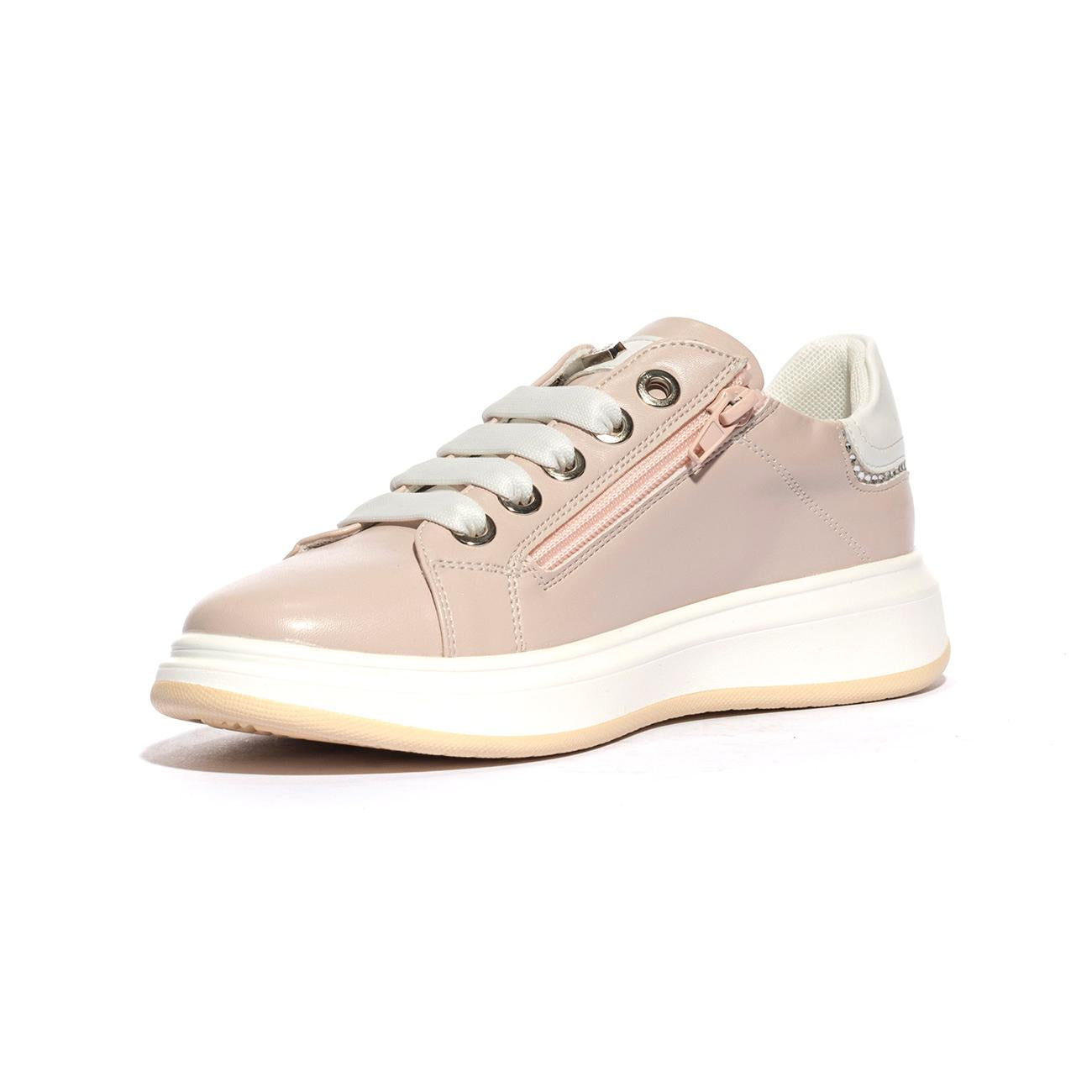 4US 41001 PINK WHITE Sneakers Bambina 