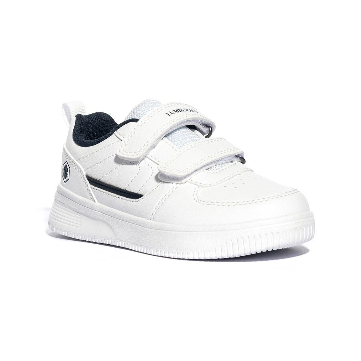 LUMBERJACK SB70411-002 WHITE NAVY BLUE M0145 Sneakers Bambino 