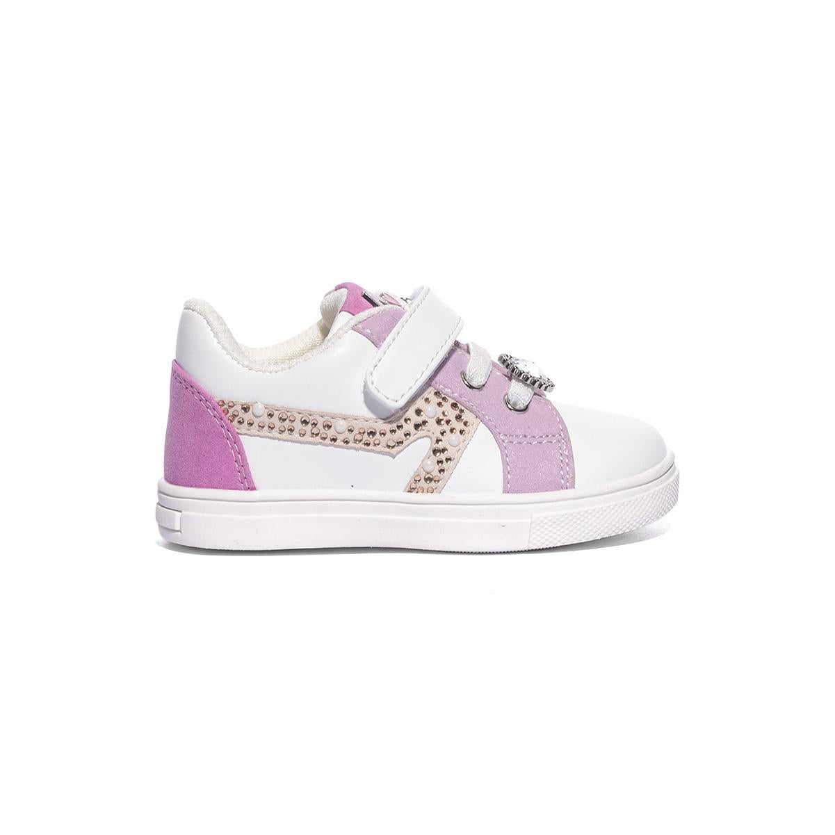 ASSO AG17850 WHITE LILLA SNEAKER Bambina 