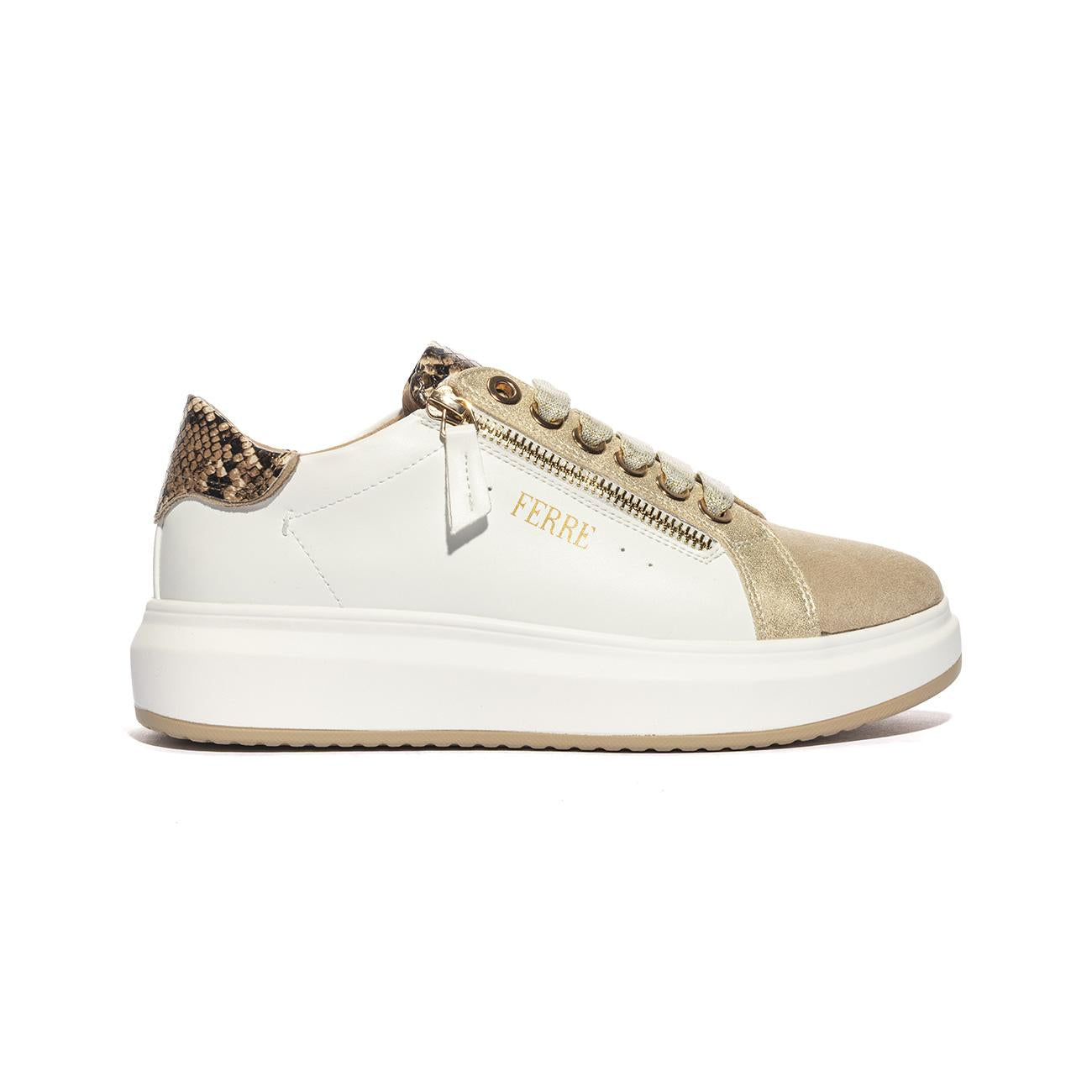 FERRE' F441 BEIGE WHITE Sneakers Donna 