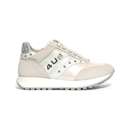 4US 41030 WHITE Sneakers Bambina 