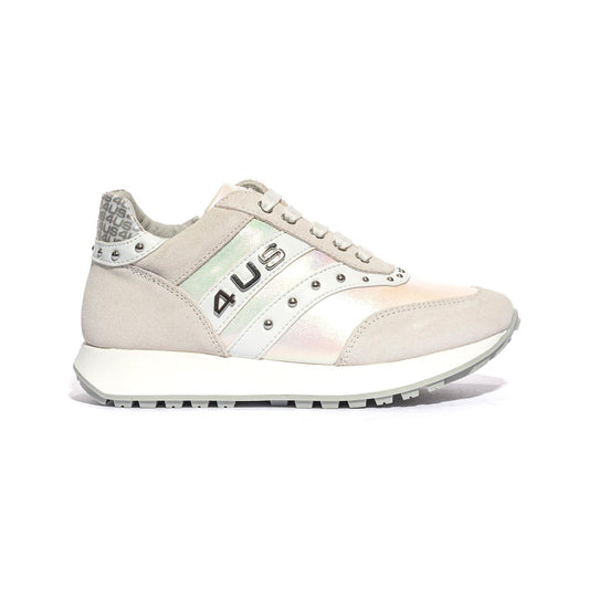 4US 41030 WHITE Sneakers Bambina 