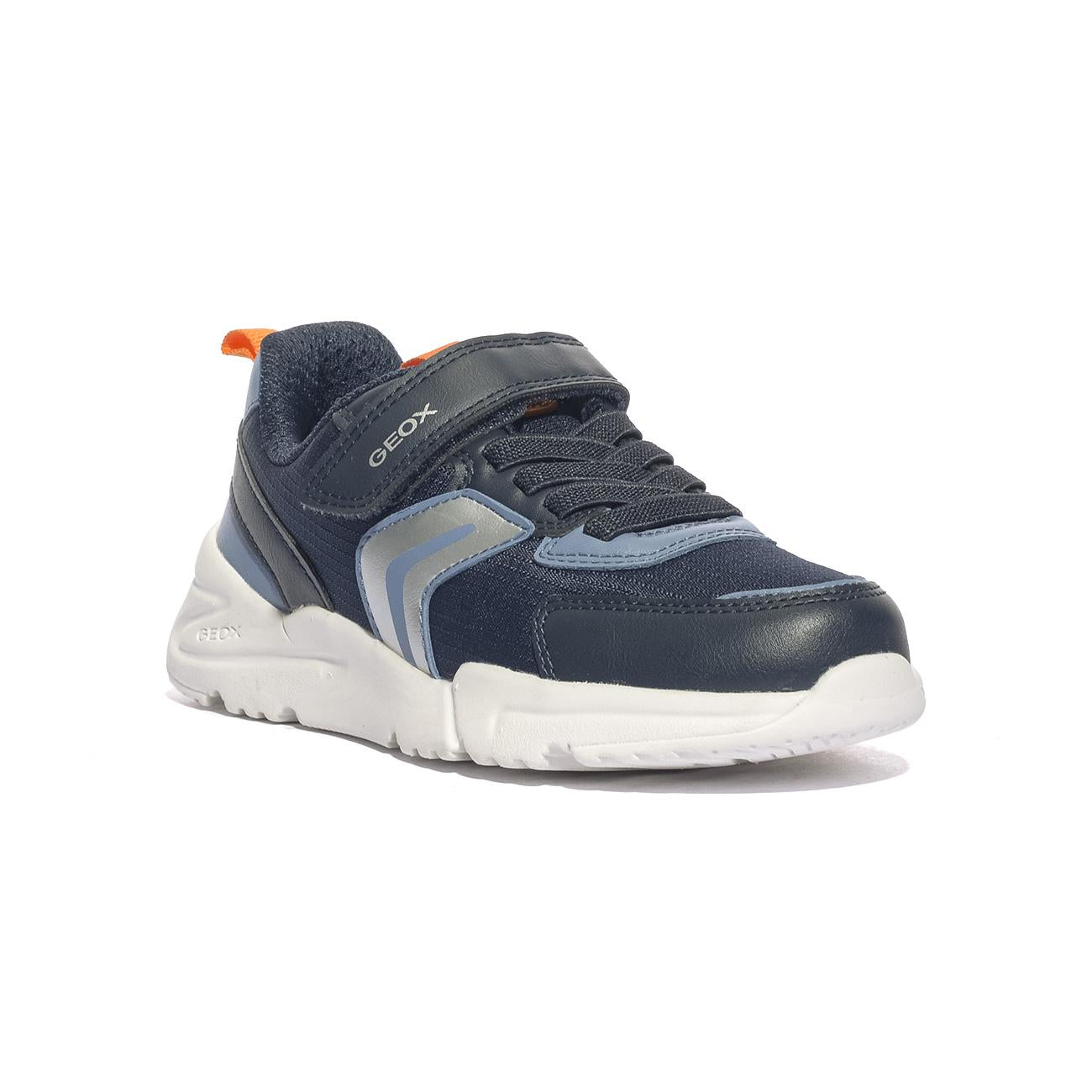 GEOX J55MQB 0FU54 NAVY ORANGE  C0659 Sneakers Bambino 