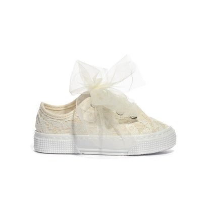 DXO 105 PIZZO ECRU Sneakers Bambina 