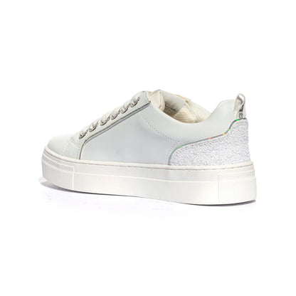 4US 42741 WHITE SILVER Sneakers Bambina 
