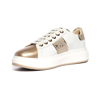 Sneakers Keys K7606 Bianche Oro K7606WHITE GOLD KEYS