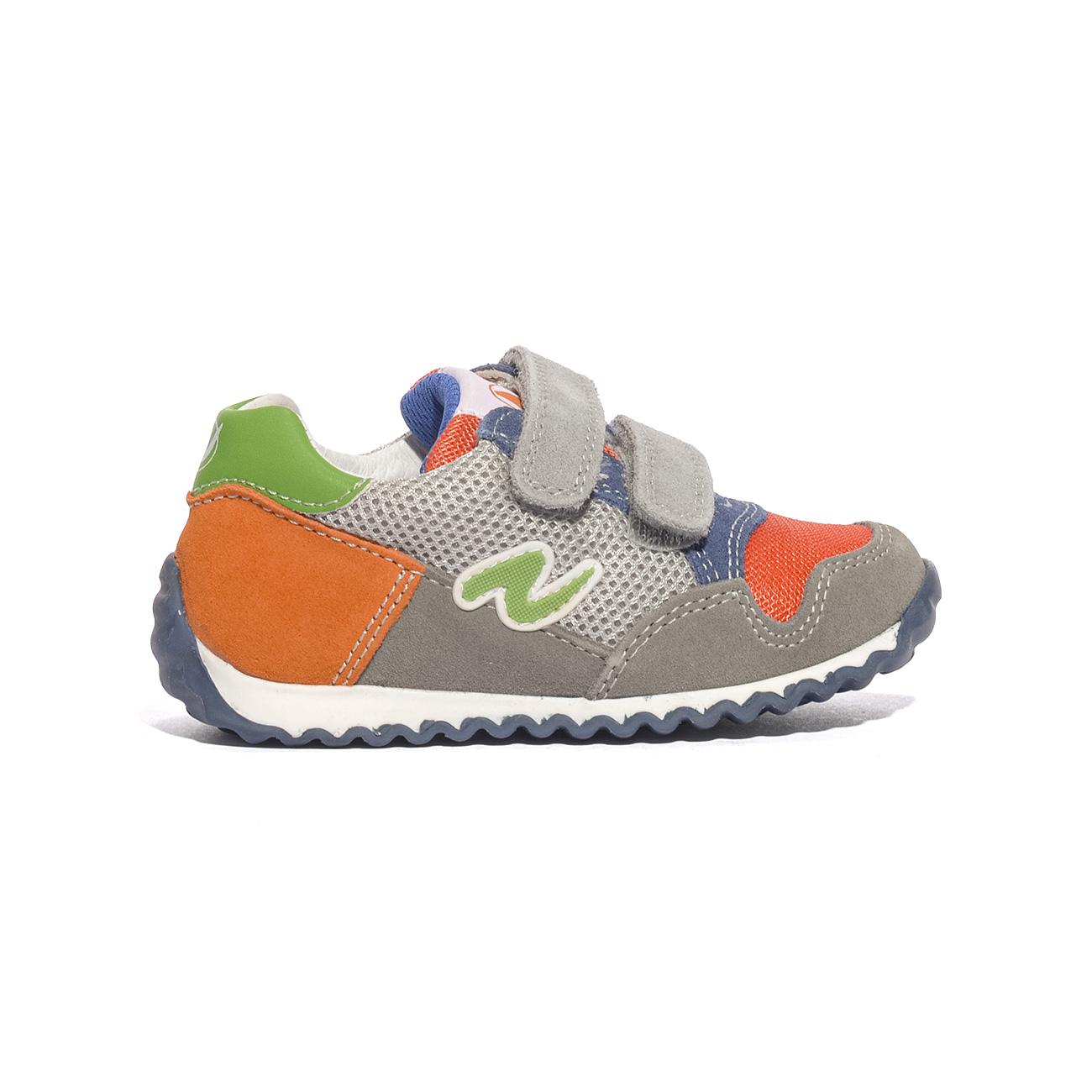 NATURINO 0012016558.01.2B45 DARK GREY.GREY.ORANGE Sneakers Bambino 