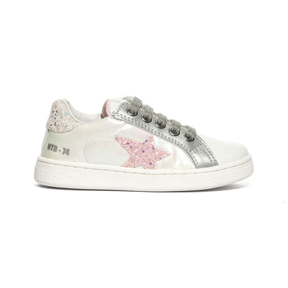 NATURINO 0012017502.16.1N81 IRIDESCENT WHITE.PINK Sneakers Bambina 