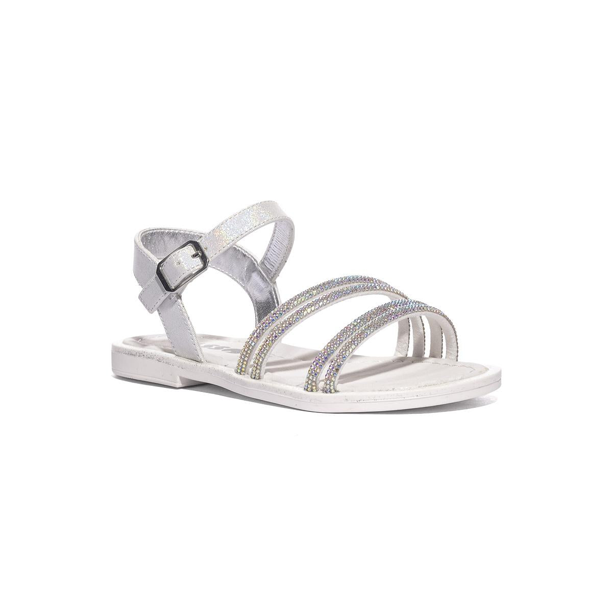 ASSO AG17910 WHITE SILVER Sandali Bambina 