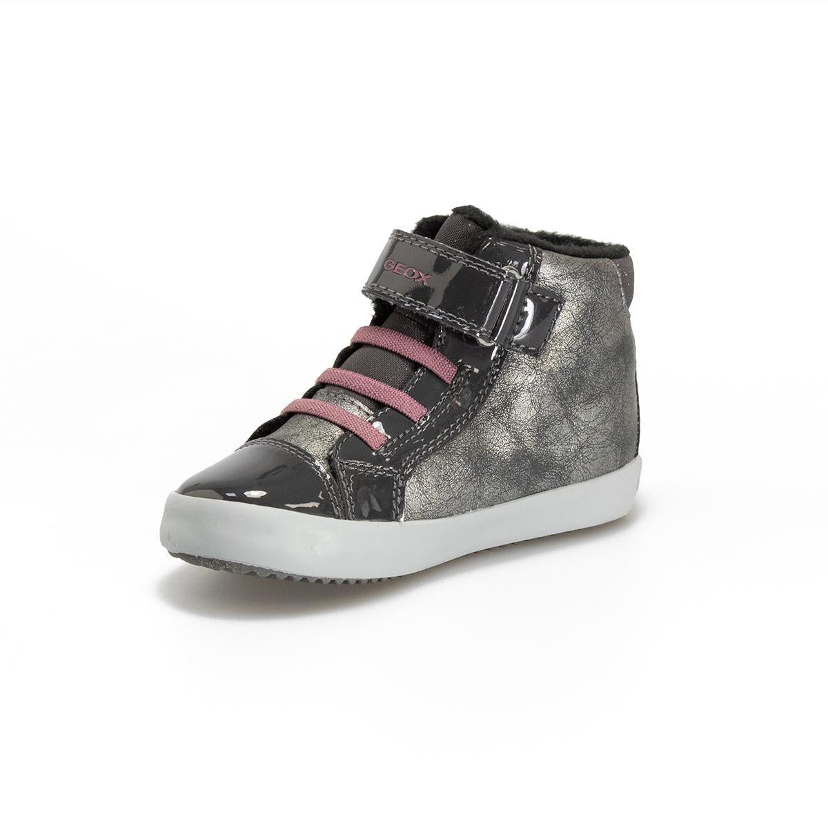 Sneakers Geox Bambina Grigia Con Pelliccia B041MBGUN C1357 GEOX