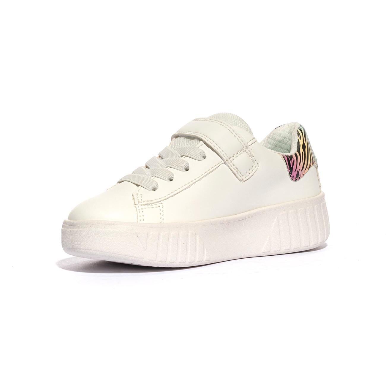 GEOX J45DVC 000BC WHITE MULTICOLOR C0653 Sneakers Bambina 