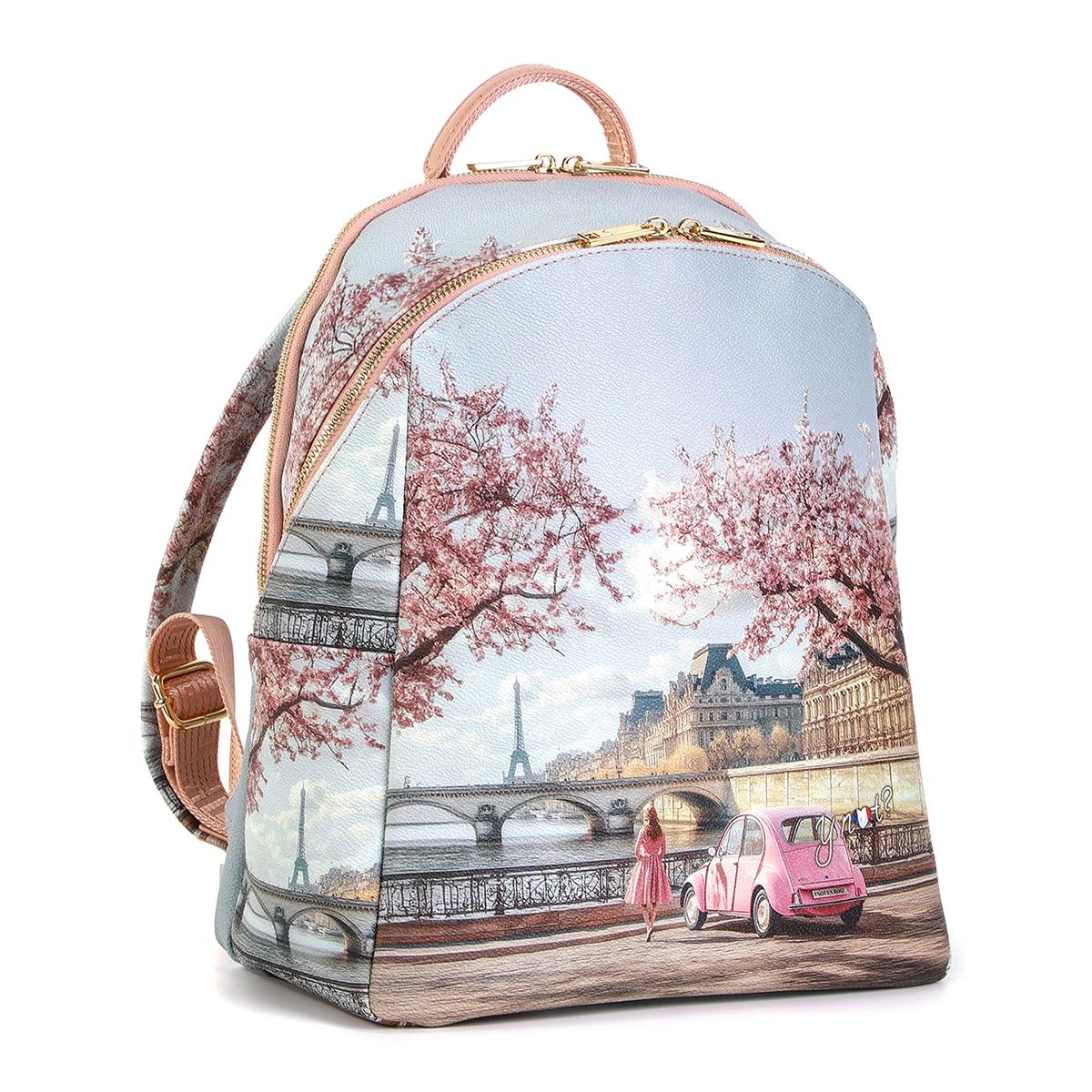 Y-NOT YES601S6 PARIS EN ROSE Zaino Donna 