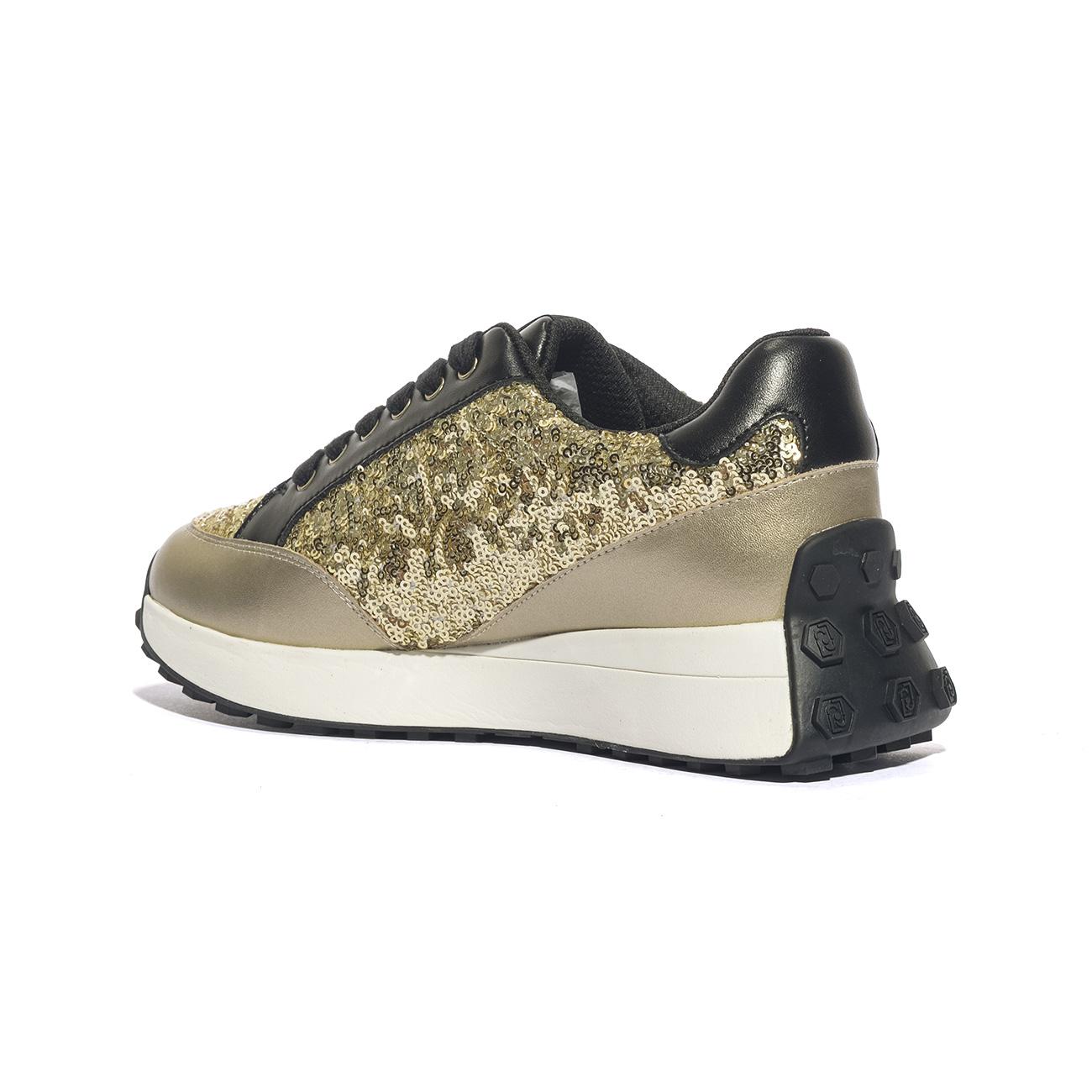 LIUJO BF5027PX692S1189 BLACK LIGHT GOLD Sneakers Donna 