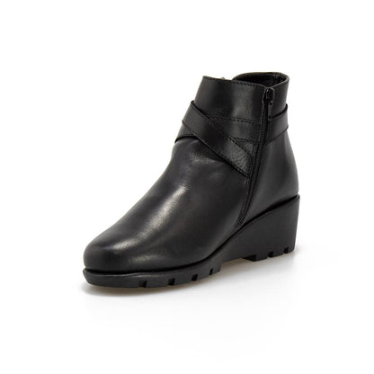 VALLEVERDE 36185 NAPPA NERA Stivaletti Donna 