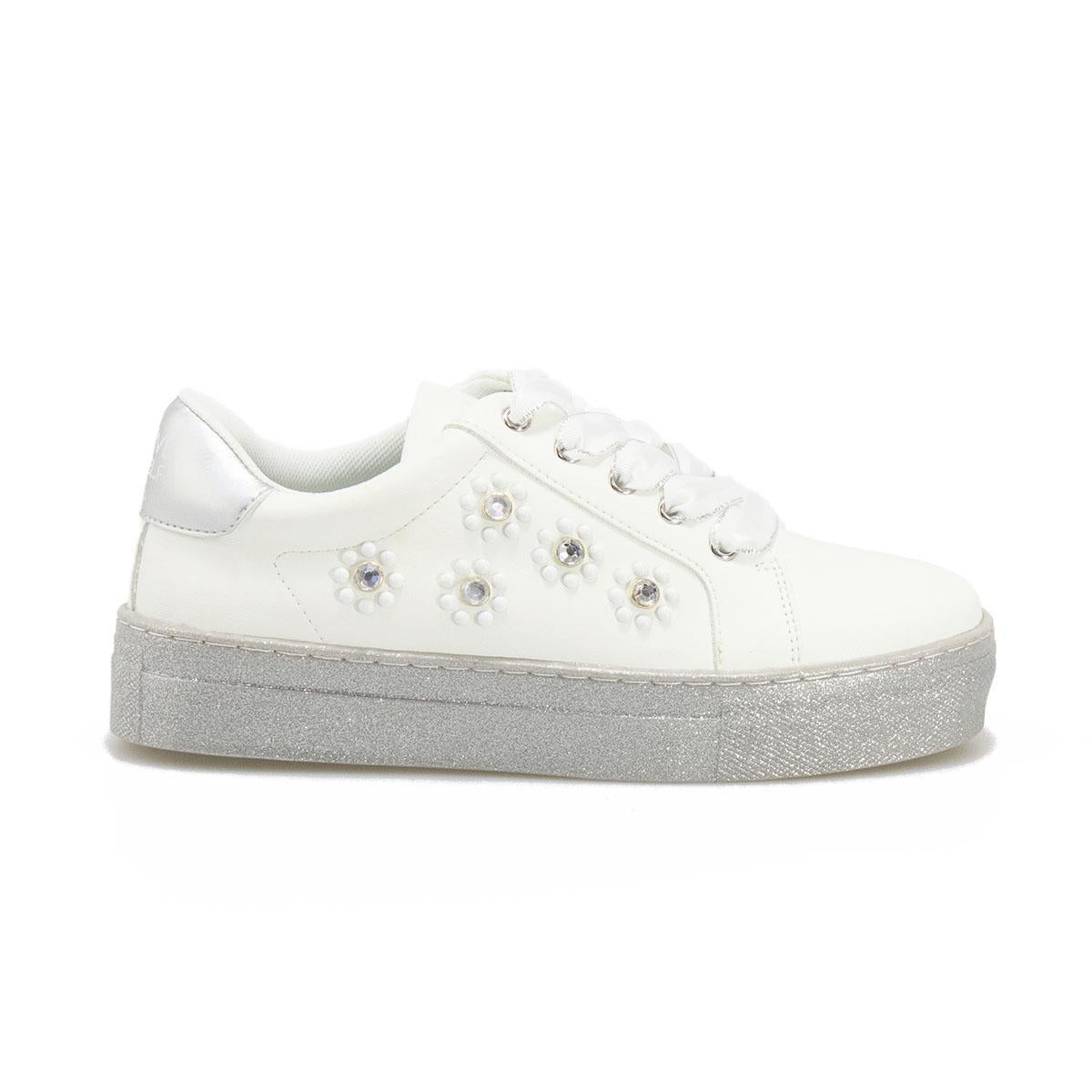 LIUJO 4A2487EX014S10S8 SILVER WHITE Sneakers Bambina 