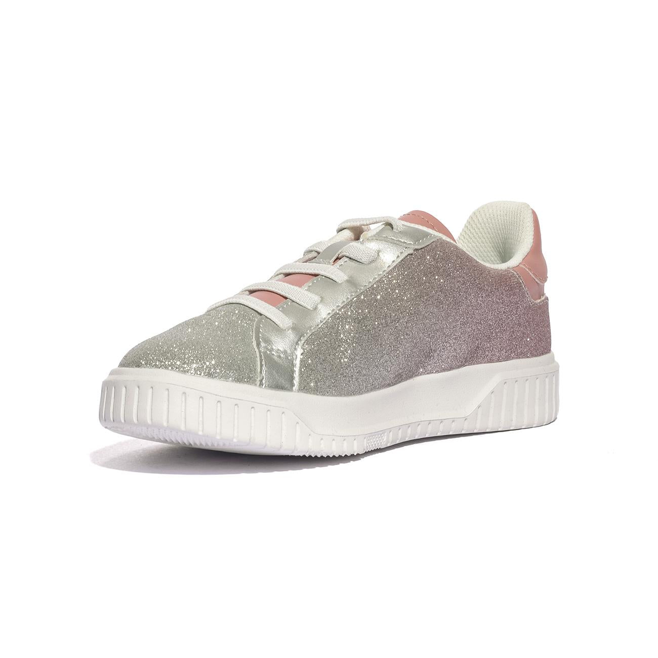 Sneakers Lotto  VENUS AMF II GLITTER CL Rosa 217508SILVER METAL 2 ROSETTE LOTTO