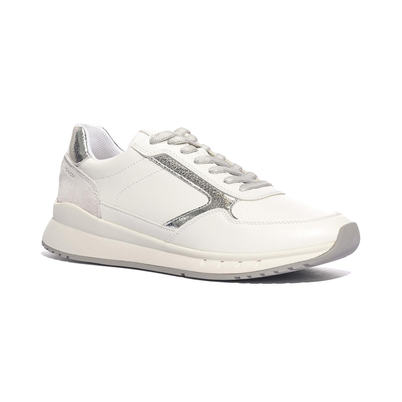 GEOX D659LB 5422 WHITE SILVER  C0007 Sneakers Donna 