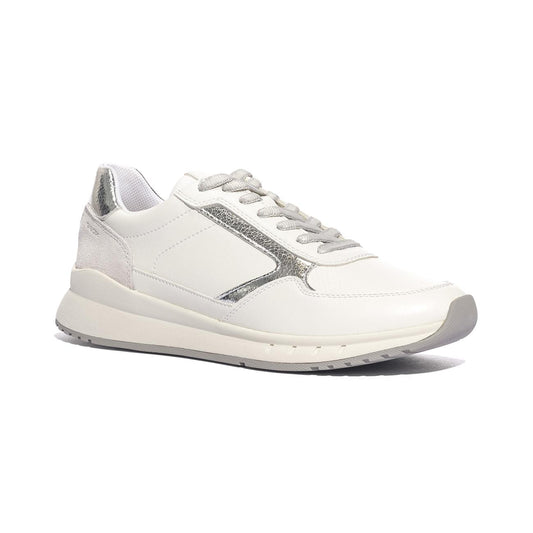GEOX D659LB 5422 WHITE SILVER  C0007 Sneakers Donna 