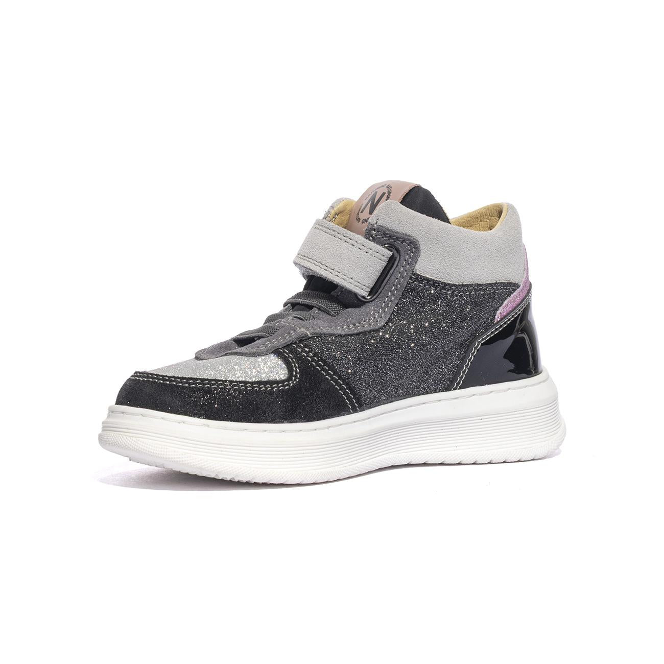 NATURINO 0012017103.03.1A02 BLACK SILVER Sneakers Bambina 