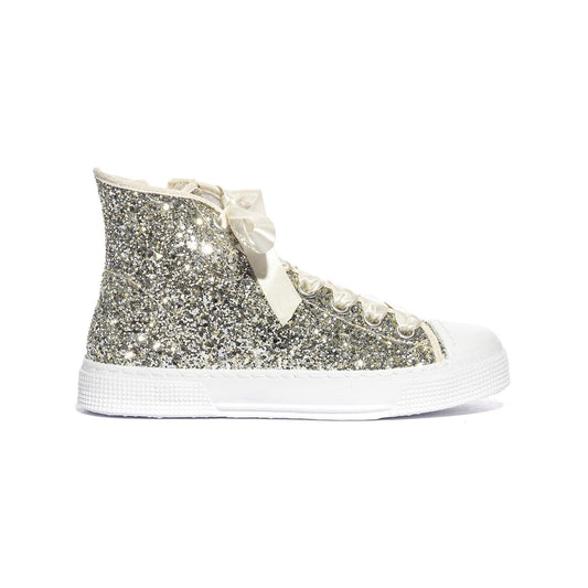 DXO C88 GLITTER PLATINO Sneakers Bambina 