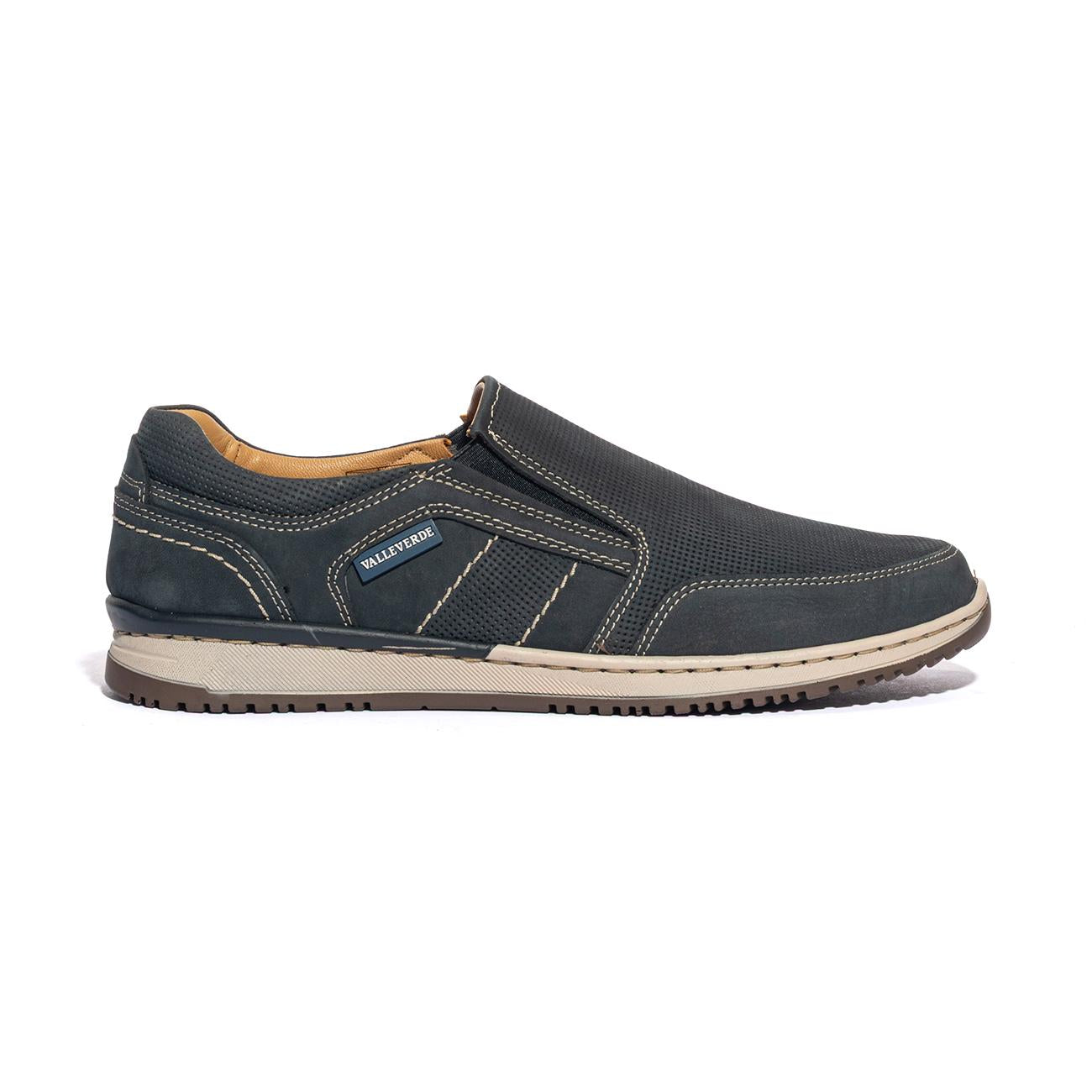 VALLEVERDE 17940 NABUK BLU Slip-on Uomo 