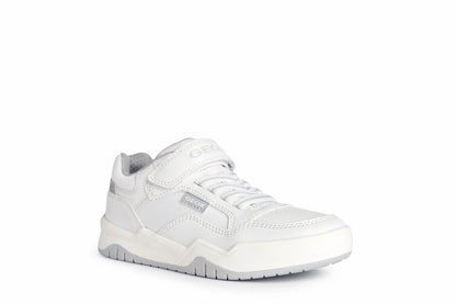 SNEAKERS GEOX  J PERTH BOY FEFU BIANCHE GRIGIE J167RBWHITE LT GREY C1236 GEOX
