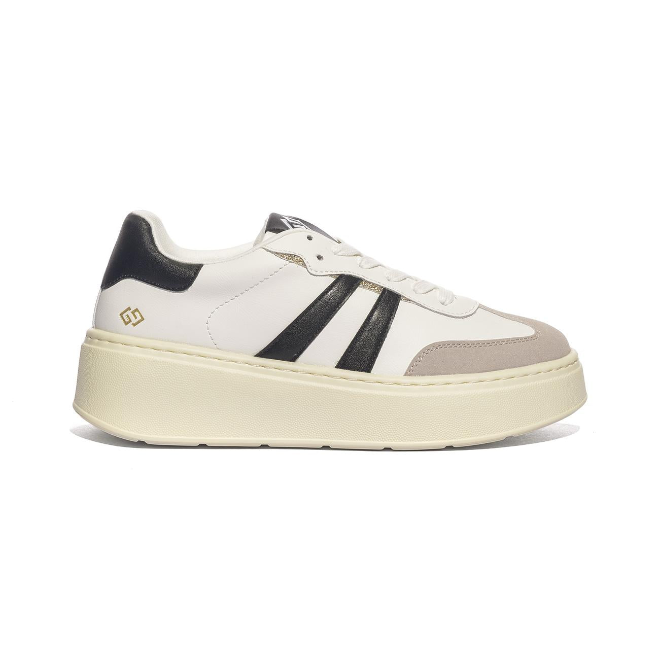 GOLD & GOLD GB883 BIANCO NERO Sneakers Donna 