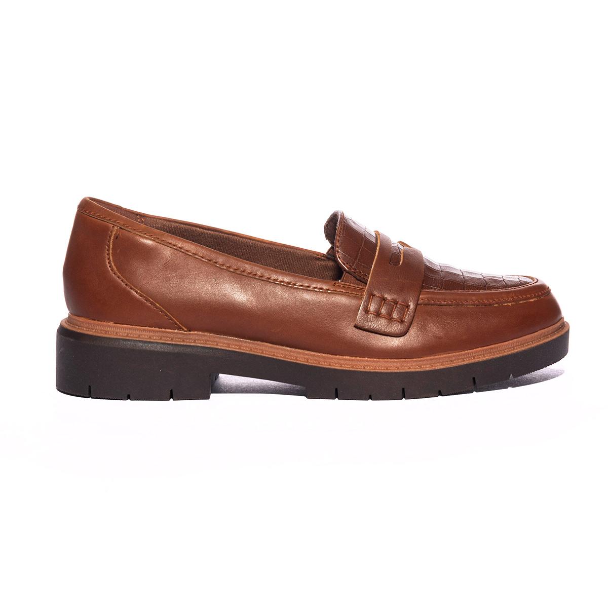 CLARKS 26174455 TAN LEATHER Mocassini Donna 