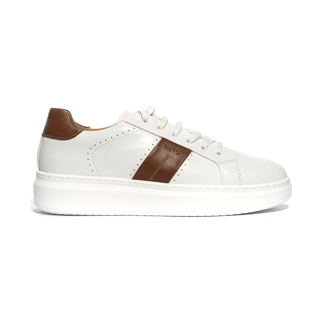 KEYS K7880 WHITE CUOIO Sneakers Donna 