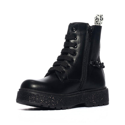 ASSO AG14003 BLACK Anfibi Bambina 