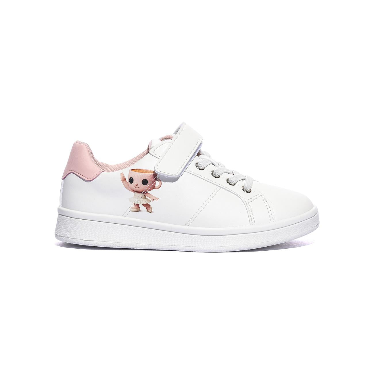 SKIFIDOL SK020 WHITE PINK Sneakers Unisex Bambino 