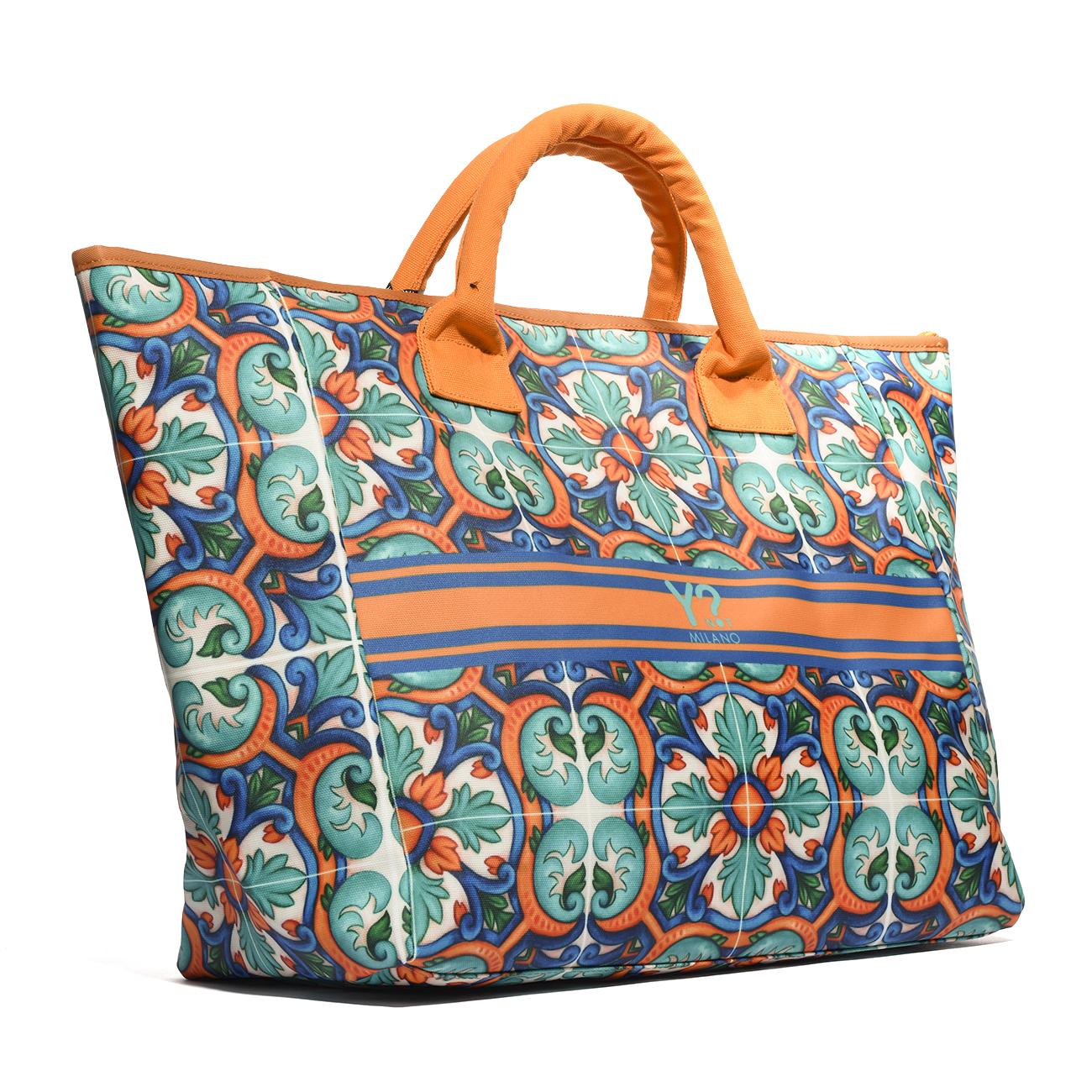 Y-NOT LPI005S6 ORANGE BORSA DA SPIAGGIA Donna 