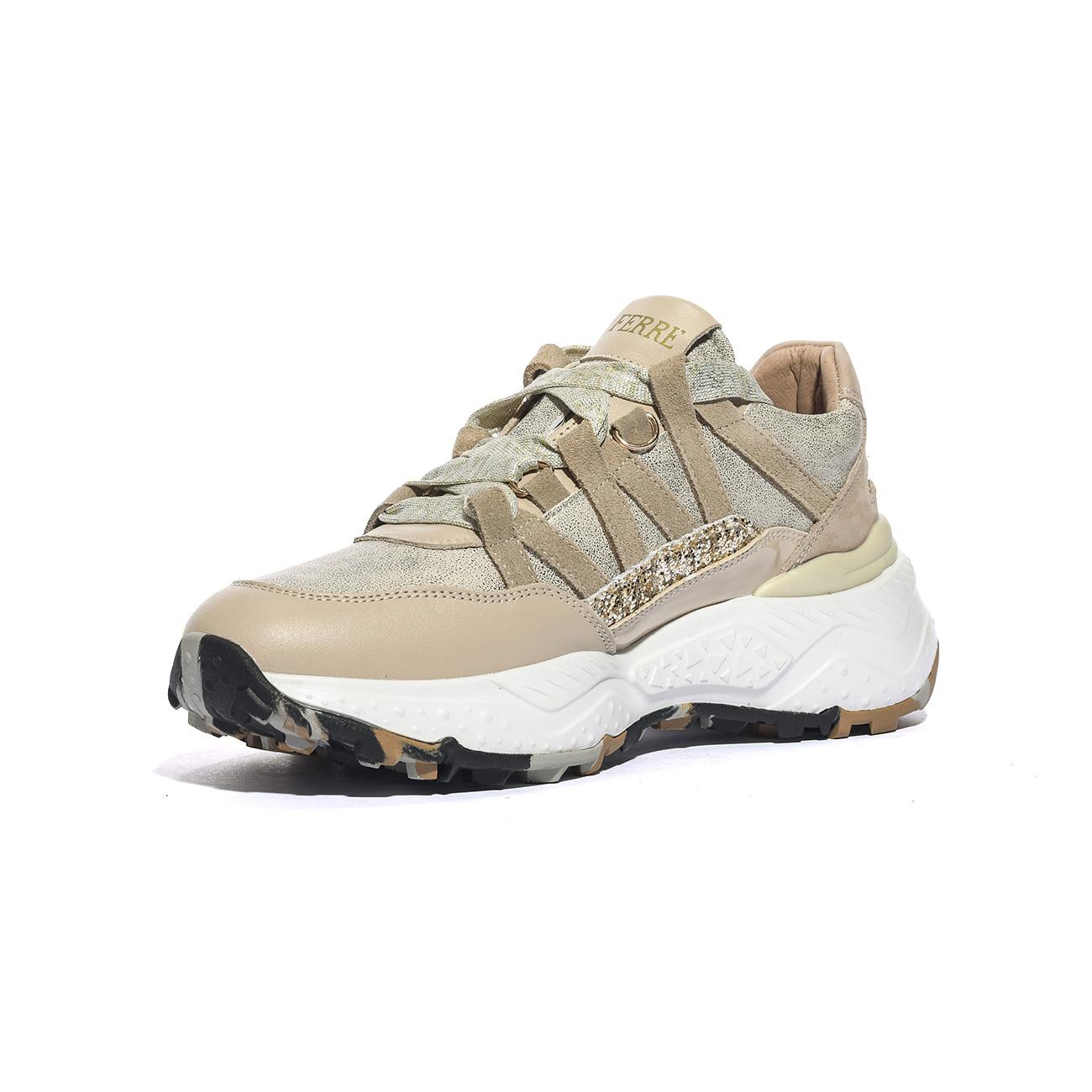 Sneakers Ferrè F450 Bianche Platino 