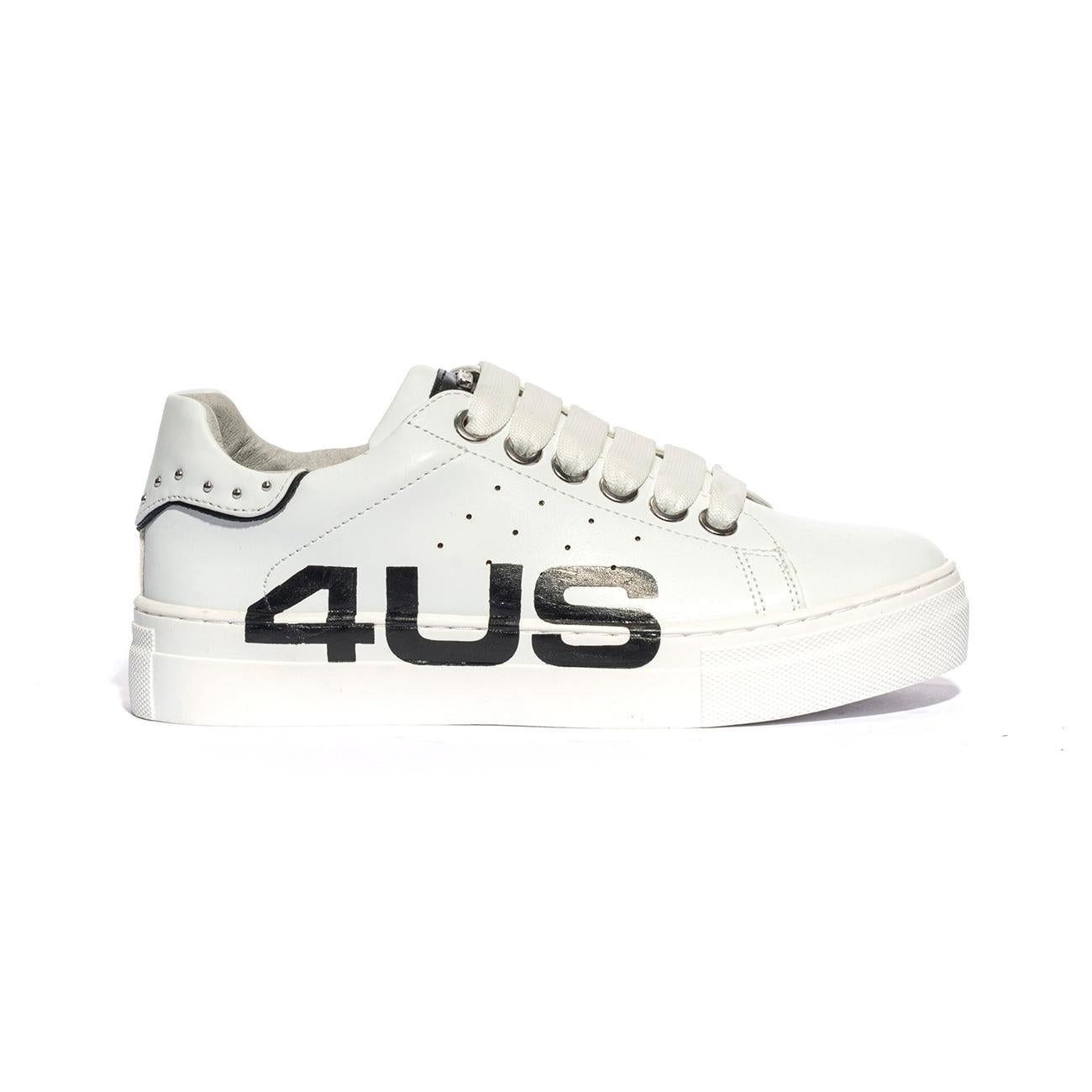 4US 41014 WHITE Sneakers Bambina 