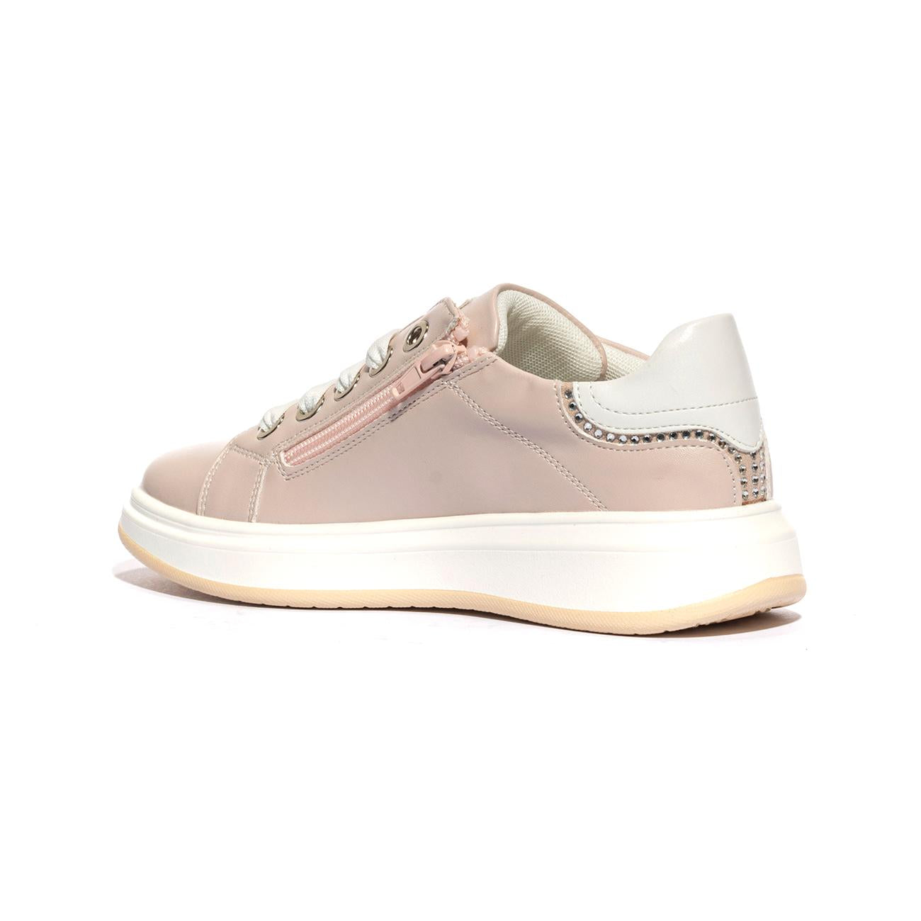 4US 41001 PINK WHITE Sneakers Bambina 
