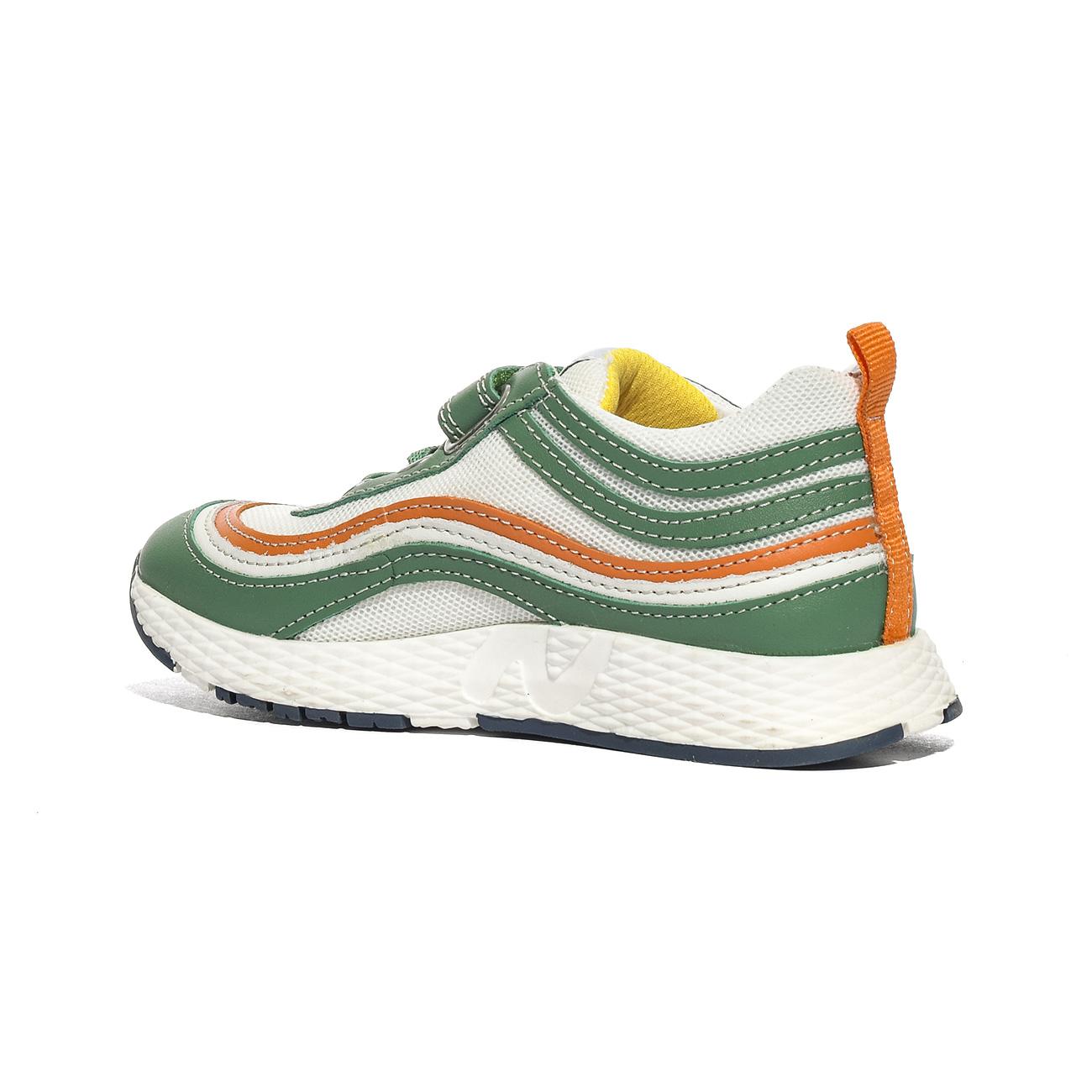 NATURINO 0012019017.01.1F28 GREEN.WHITE.ORANGE Sneakers Bambino 