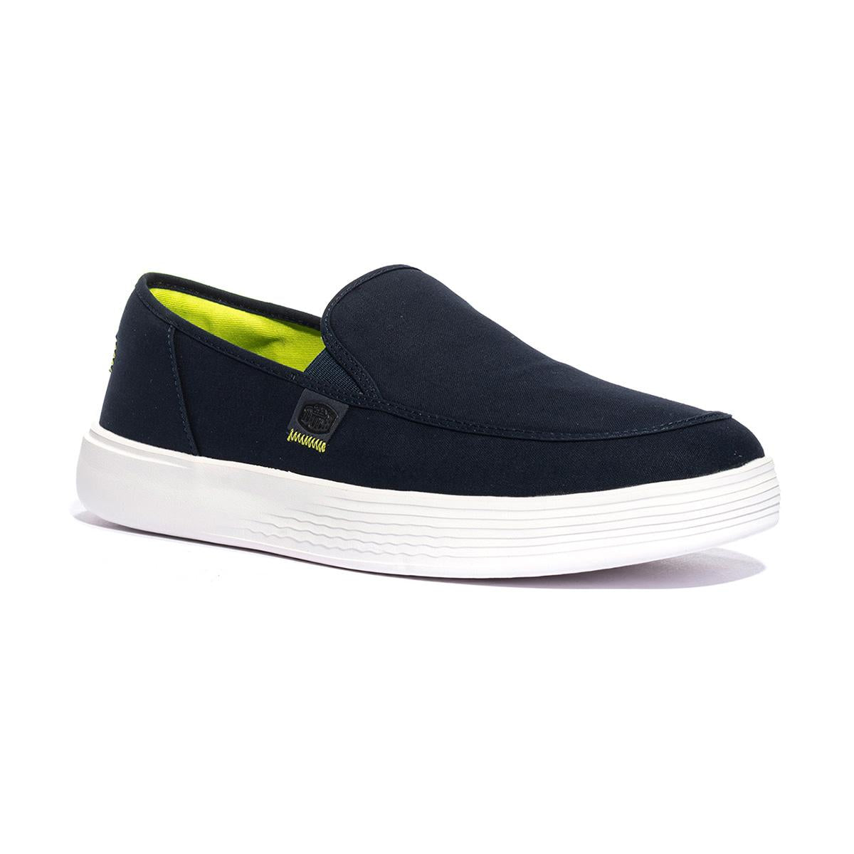 HEY DUDE HD41093-462 Canvas Navy White Slip-on Uomo 