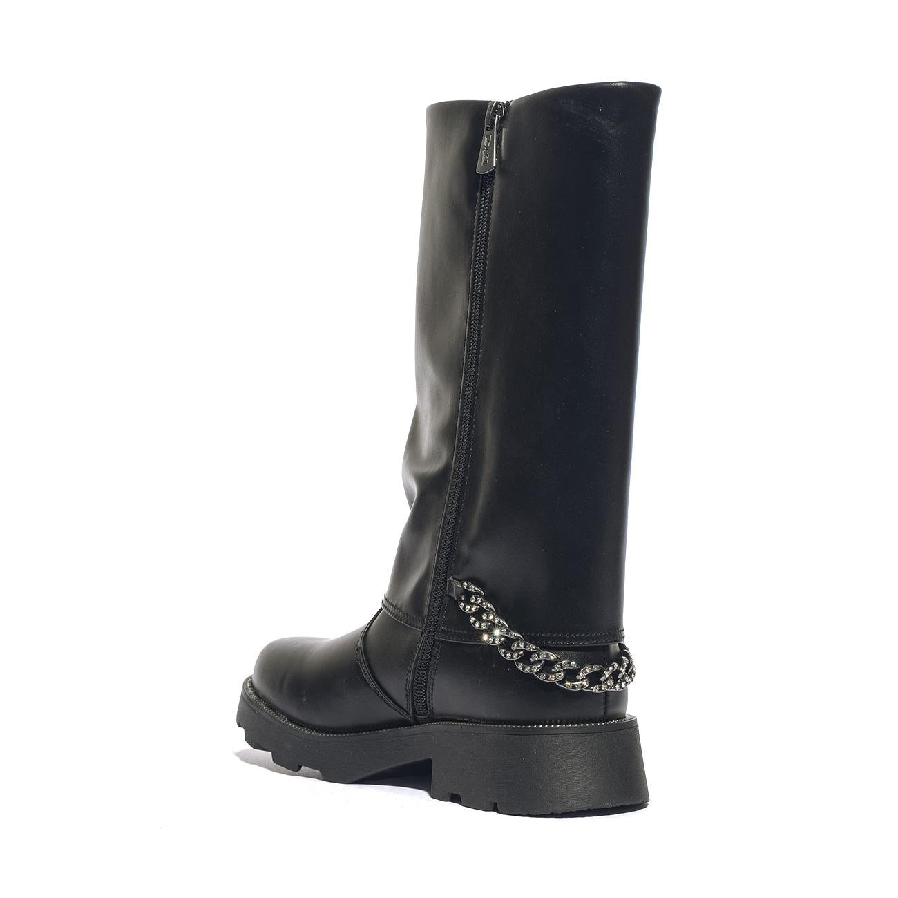 CULT T369 BLACK Anfibi Bambina 