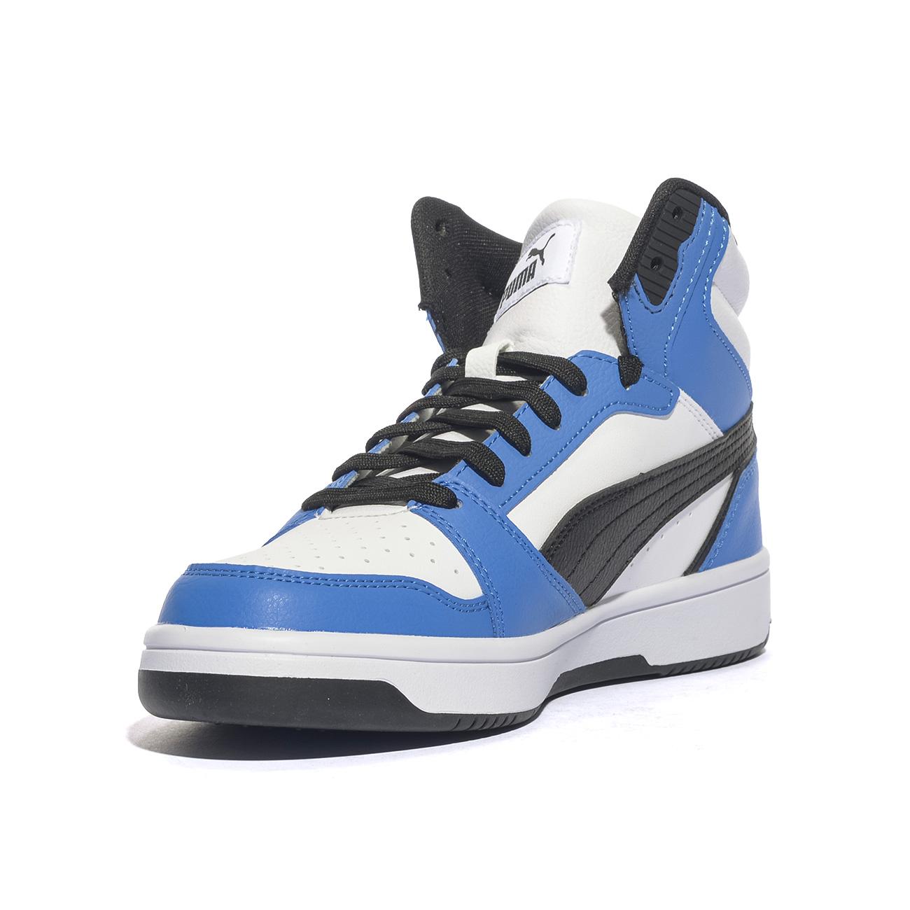 Sneakwrs Puma Rebound V6 Mid Blu 393831-06WHITE BLACK BLUE PUMA