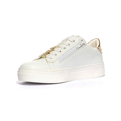 4US 42740 WHITE GOLD Sneakers Bambina 