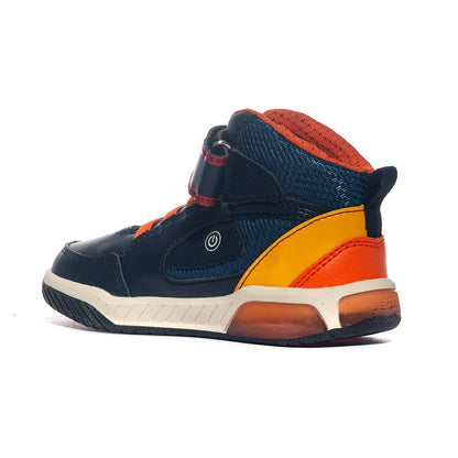 GEOX J369CB 0BU11 NAVY ORANGE  C0659 Sneakers Bambino 
