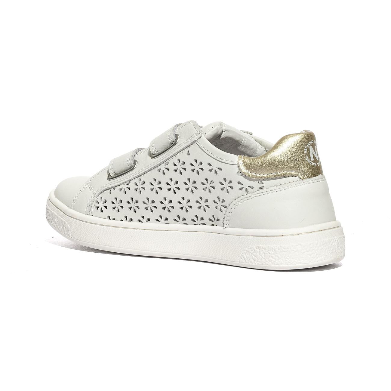 NATURINO 0012019082.01.0N01 WHITE.GOLD Sneakers Bambina 