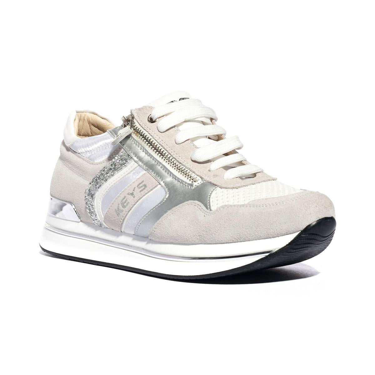 KEYS K7760 WHITE SILVER Sneakers Donna 
